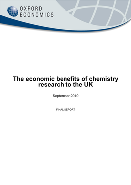 The Economic Benefits of Chemistry Research to the UK