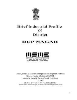 Brief Industrial Profile of District