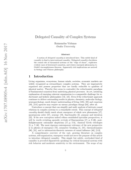 Delegated Causality of Complex Systems