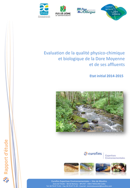 Evaluation De La Qualité Physico-Chimique Et Biologique De La Dore Moyenne Et De Ses Affluents