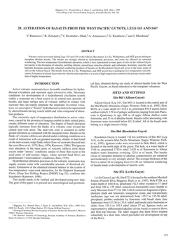 28. Alteration of Basalts from the West Pacific Guyots, Legs 143 and 1441