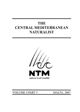 The Central Mediterranean Naturalist