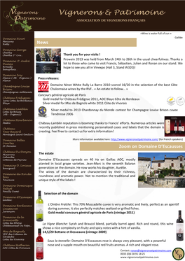 News Zoom on Domaine D'escausses