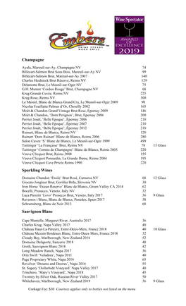 Wine List 5-2-2020