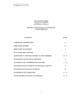 Reports and Financial Statements 31 December 2017