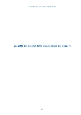 Progetto Del Sistema Delle Infrastrutture Dei Trasporti