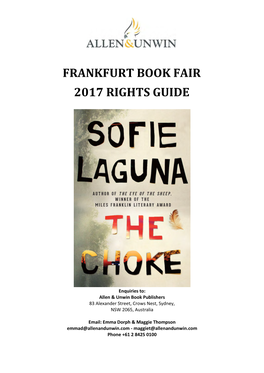 Frankfurt Book Fair 2017 Rights Guide