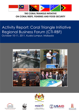 Activity Report: Coral Triangle Initiative Regional Business Forum (CTI-RBF)
