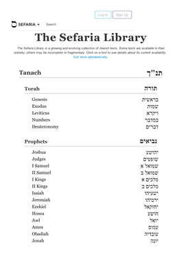 The Sefaria Library