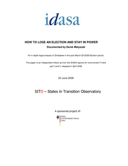 SITO Œ States in Transition Observatory