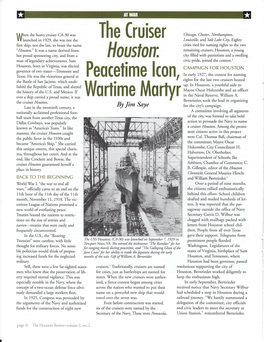 The Cruiser Houston Peacetime Icon, Wartime Martyr