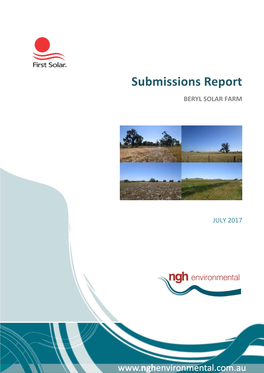 Submissions Report BERYL SOLAR FARM