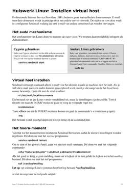 Huiswerk Linux: Instellen Virtual Host