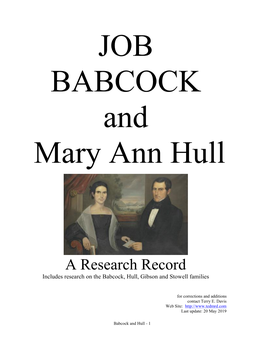 BABCOCK and Mary Ann Hull