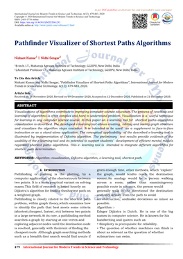 Pathfinder Visualizer of Shortest Paths Algorithms