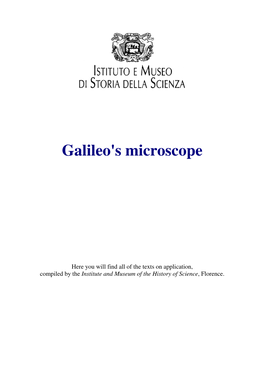 Galileo's Microscope