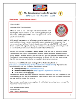 The Commissioner Service Newsletter