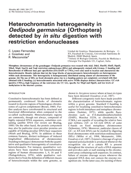 Detected by in Situ Digestion with Restriction Endonucleases