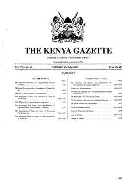 The Kenya Gazytte