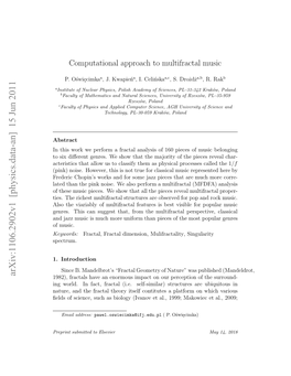 Computational Approach to Multifractal Music