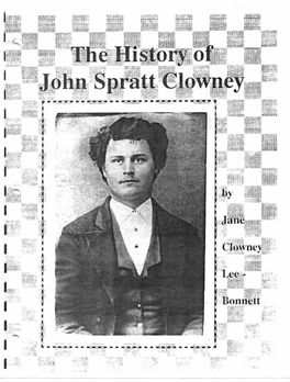 The History of John Spratt Clowney and His Decendents