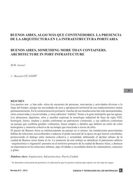 Buenos Aires, Algo Más Que Contenedores. La Presencia De La Arquitectura En La Infraestructura Portuaria