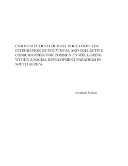 Community Development Education: the Integration