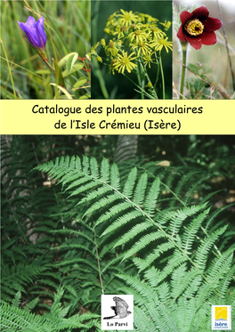 Catalogue Des Plantes Vasculaires De L'isle Crémieu