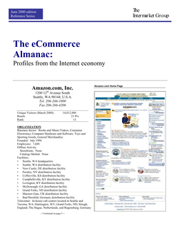 The Ecommerce Almanac: Profiles from the Internet Economy