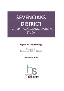 Sevenoaks District Tourist Accommodation Study