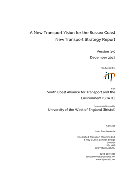 A New Transport Vision for the Sussex Coast New Transport Strategy Report