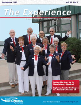 The Experience a Newsletter for the Greater Burlington Partnership