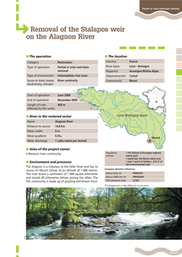 Removal of the Stalapos Weir on the Alagnon River REX Hydromorphology 2018