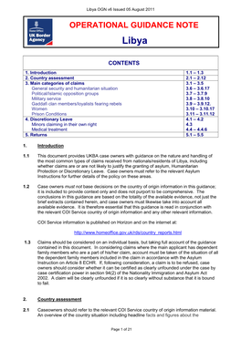 Operational Guidance Note