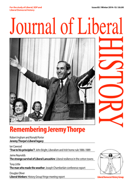 Remembering Jeremy Thorpe