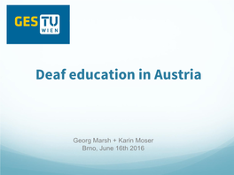 Deaf Education in Austria