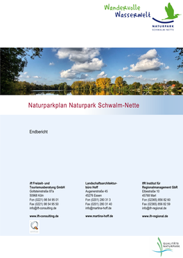 Naturparkplan Bericht 160209