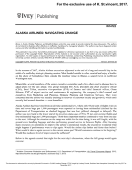 Alaska Airlines: Navigating Change