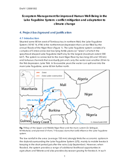 Ecosystem Management for Improved Human Well-Being in the Lake Faguibine System: Conflict Mitigation and Adaptation to Climate Change