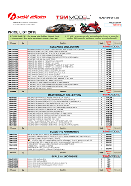 Price List 2015