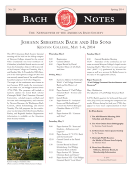 Bach Notes No. 20