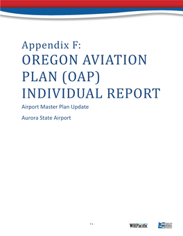 OREGON AVIATION PLAN (OAP) INDIVIDUAL REPORT Airport Master Plan Update Aurora State Airport