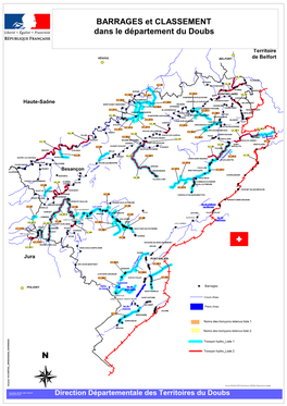 BARRAGES Et CLASSEMENT Dans Le Département Du Doubs