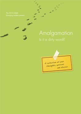 Amalgamation Is It a Dirty Word?