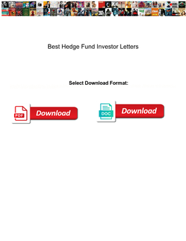 Best Hedge Fund Investor Letters