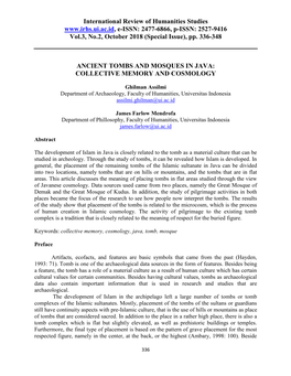 International Review of Humanities Studies E-ISSN: 2477-6866, P-ISSN: 2527-9416 Vol.3, No.2, October 2018 (Special Issue), Pp