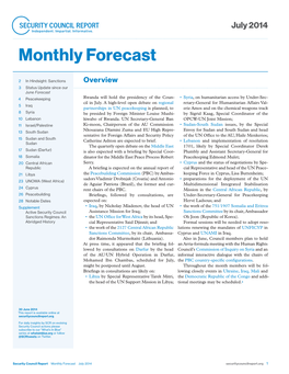 Monthly Forecast