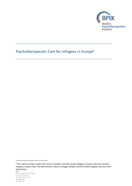 1 This Report Includes Results from the EU Member Countries Austria, Belgium, Cyprus, Germany, Greece, Hungary, Ireland, Italy