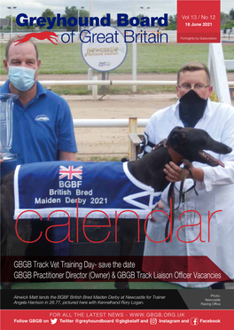 GBGB Track Vet Training Day- Save the Date GBGB Practitioner Director (Owner) & GBGB Track Liaison Officer Vacancies