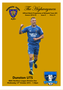 The Highwaymen Official Match Programme of Morpeth Town AFC Season 2015/16 - Issue 9 - Price £1